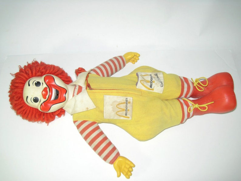 Ronald McDonald Plush Doll c.1970s Etsy