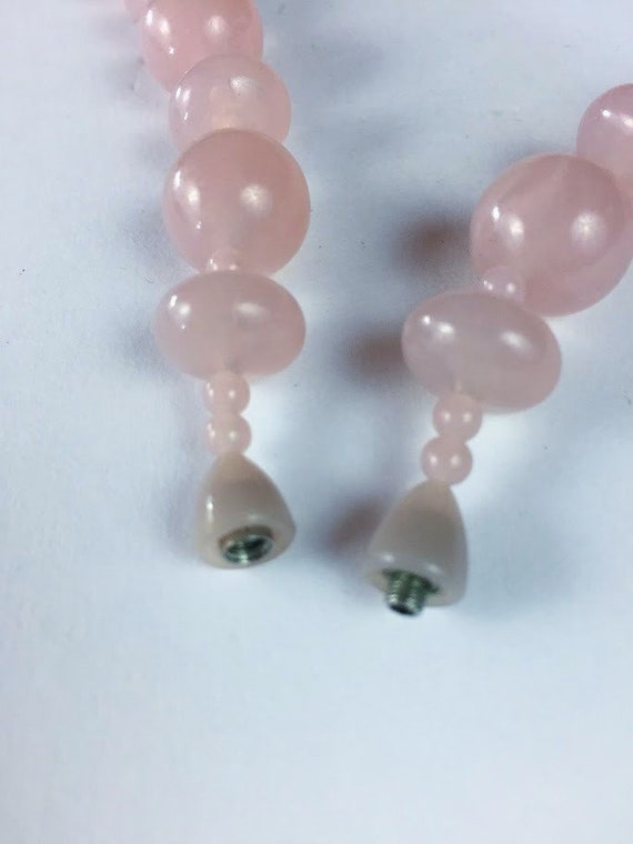 Baby Pink Plastic Bead Necklace - image 3