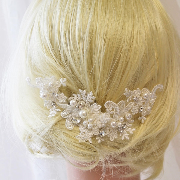 Ivory Lace Hair comb, Bridal Hair comb, Lace Headpiece, Bridesmaid Headpiece,  Bridal Hair piece Wedding  Hair Accessories Back headpiece