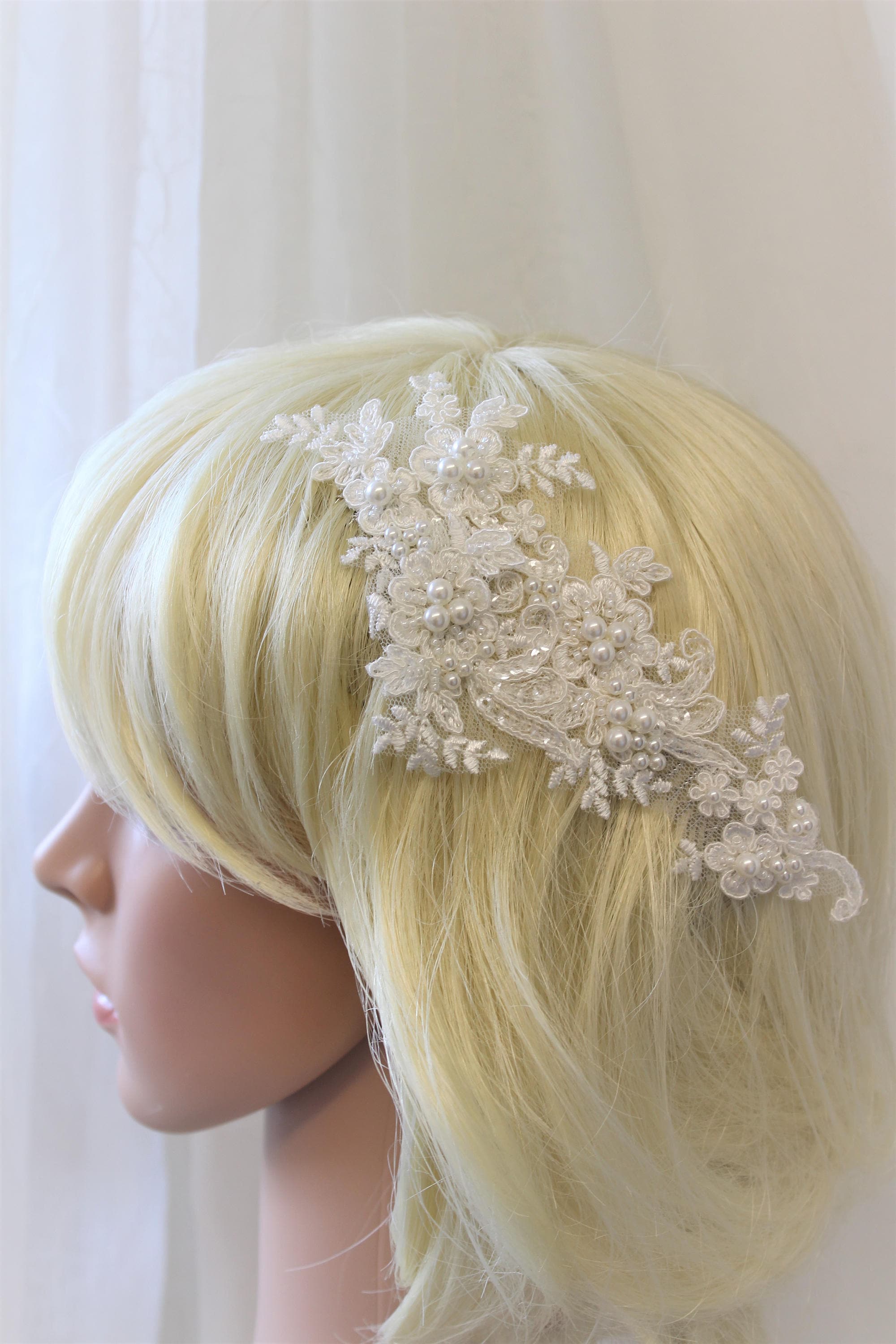 Wedding Hair Comb Hair Pin Bridal Hair Comb Lace Hair Comb Etsy UK