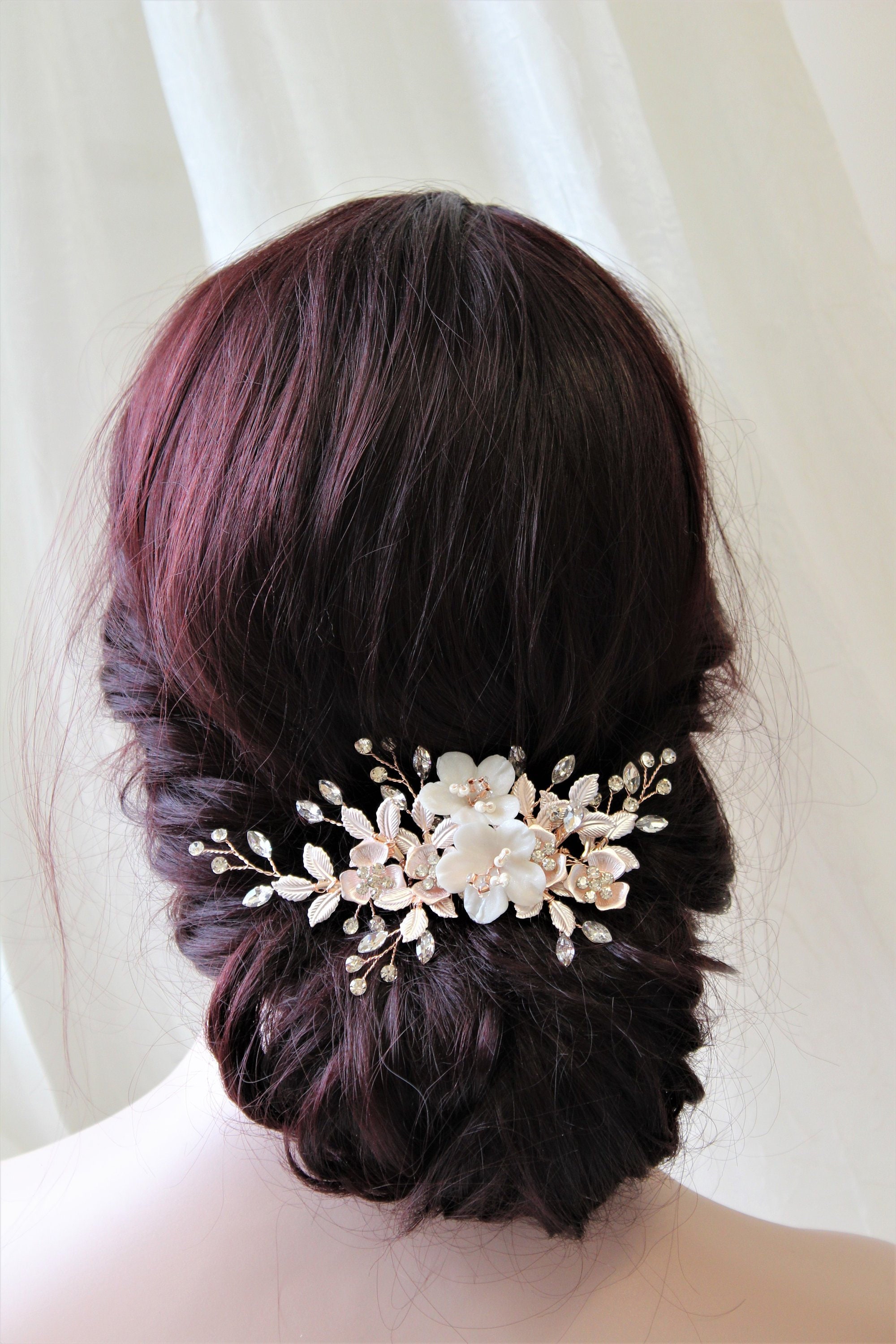 Gold Wedding Hair Comb Wedding Hairpiece Bridal Hair Comb Etsy