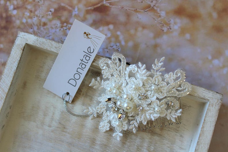 Small Lace Hair Comb Wedding Hair Comb Bridal Hair Comb Etsy UK