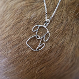 Sterling Silver Dog Necklace – Handmade Pet Pendant – Symbol of Loyalty and Love – Gift for Dog Lovers