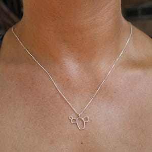 Sterling Silver Cactus Necklace – Handcrafted Desert-Inspired Pendant – Symbol of Resilience & Growth