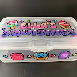Small hand-painted personalized custom squishie box