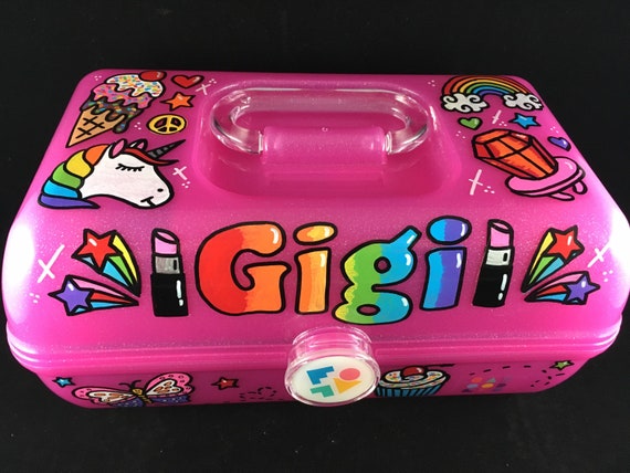 CUSTOM Hand-painted Caboodle, Personalized Caboodle, Personalized Caboodles,  