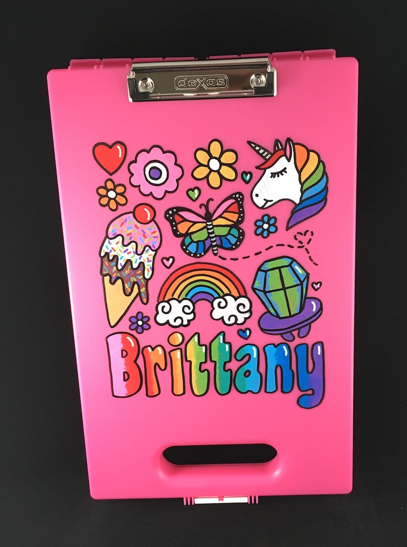 Handpainted Personalized Clipboard Case Clipboard Case Etsy