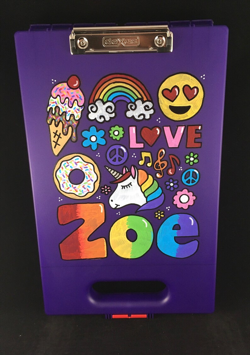 Handpainted Personalized Clipboard Case Clipboard Case Etsy