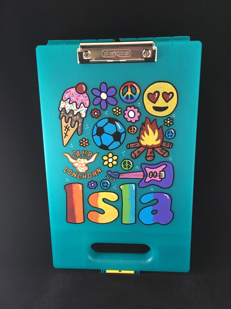 Handpainted Personalized Clipboard Case Clipboard Case Etsy
