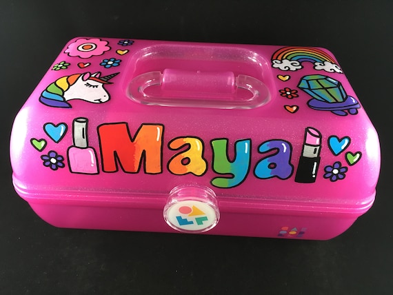 Hand-painted Personalized Caboodle, Personalized Caboodles 