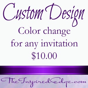 Custom Design Fee for color change
