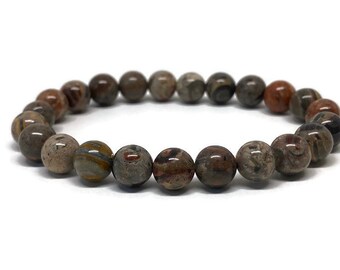 Breccia Jasper Bracelet, Jasper Gemstone, Mala Bracelet, Beaded Bracelet, Jasper Beads, Yoga inspired jewelry, Men Bracelet, Women Bracelet