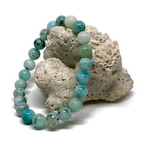 Phoenix Stone Chrysocolla Bracelet, Mala Bracelet, Beaded Bracelet, Crystal Phoenix Stone, Women Bracelet, Men Bracelet, 8mm Phoenix Stone image 8