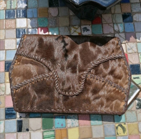 40s increíble cow leather Clutch