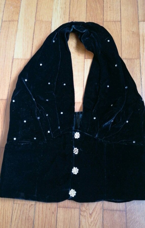 50s halter velvet top