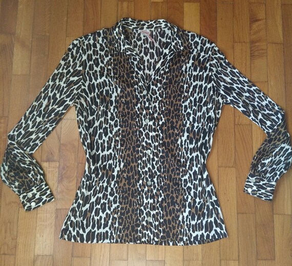 1950s vlv leopard blouse