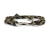 Deep Woods Camo Adjustable Double Wrap Paracord Men Women Unisex Nautical Fish Hook Bracelet - Anklets - Best Paracord Bracelet
