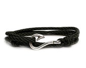 Comanche Adjustable Double Wrap Paracord Men Women Unisex Nautical Round Fish Hook Bracelet - Anklets - Best Paracord Bracelet