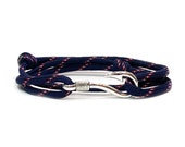 Merica Adjustable Double Wrap Paracord Men Women Unisex Nautical Fish Hook Bracelet - Anklets - Best Paracord Bracelet