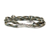 Front Range Camo Adjustable Double Wrap Paracord Men Women Unisex Nautical Fish Hook Bracelet - Anklets - Best Paracord Bracelet