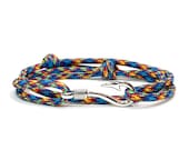 Fire and Ice Adjustable Double Wrap Paracord Men Women Unisex Nautical Fish Hook Bracelet - Anklets - Best Paracord Bracelet