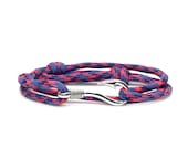 Wildflower Adjustable Double Wrap Paracord Men Women Unisex Nautical Fish Hook Bracelet - Anklets - Best Paracord Bracelet