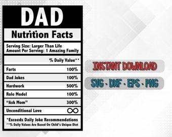 Download Dad Nutrition Facts Etsy