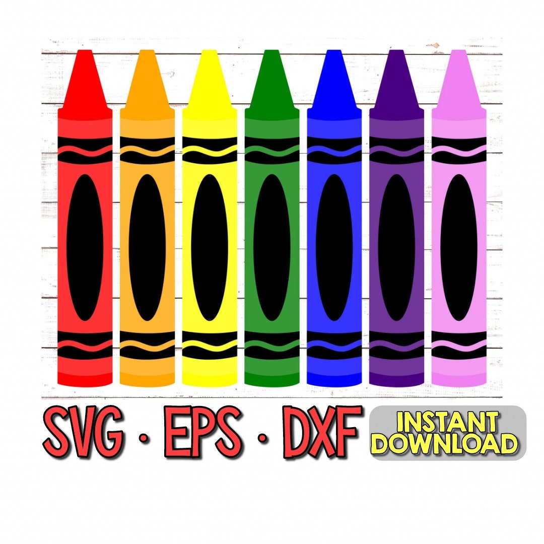 Crayons PDF Instant Download Cricut Files Crayons Download Crayons