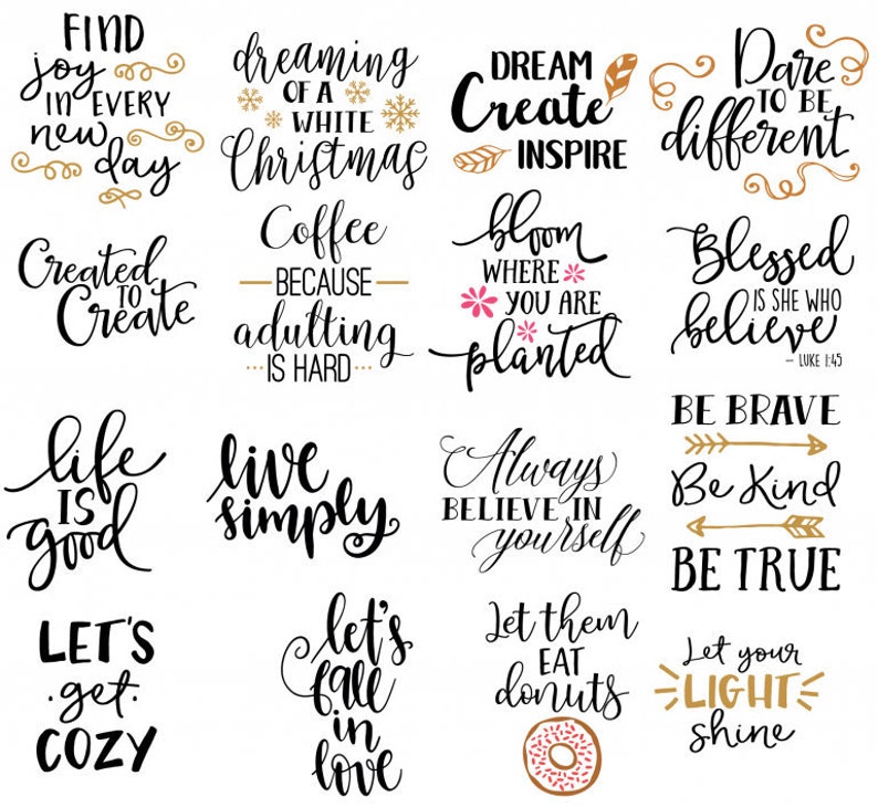 70 Huge Bundle Pack Motivational Quotes Inspirational Quotes | Etsy