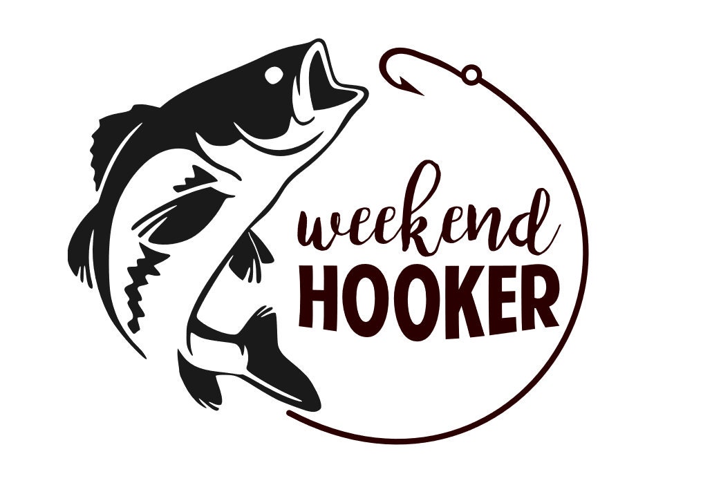 Weekend Hooker Funny Fishing Shirt for anglers Throw Pillow