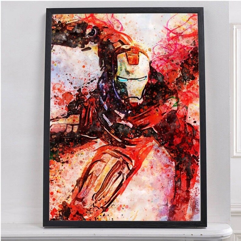 Art CANVAS PRINT The Avengers Iron Man war Home Wall Decor Captain America12x18