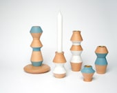 stackable candleholder made from wood beech