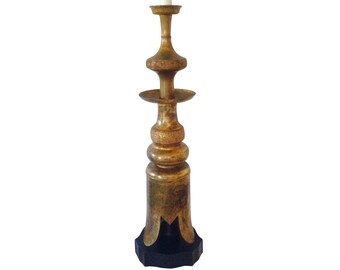Lampada vintage Marbro in ottone stile egizio