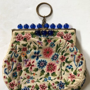 French Tapestry Dangle Purse image 1