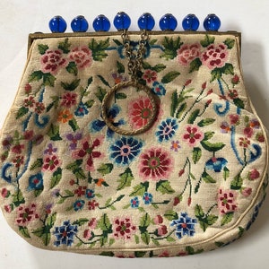 French Tapestry Dangle Purse image 2