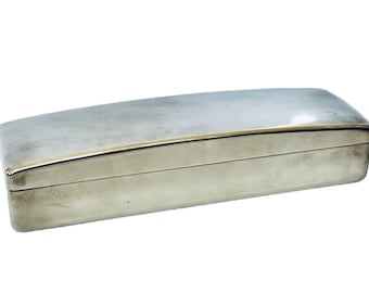 Vintage 9-5/8" Silverplate Jewelry Trinket Box by DODGE