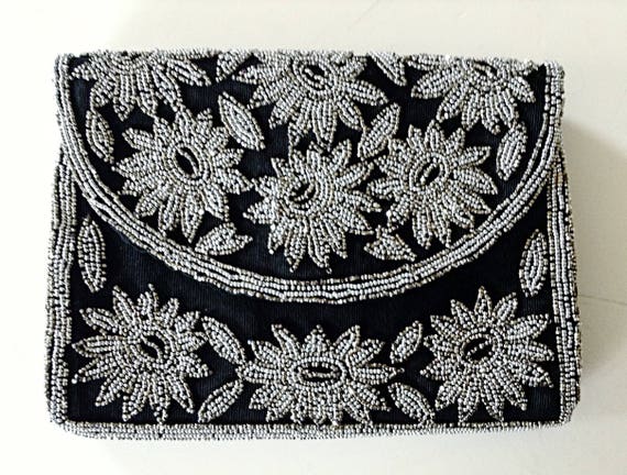 French Beaded Deco Clutch - image 1