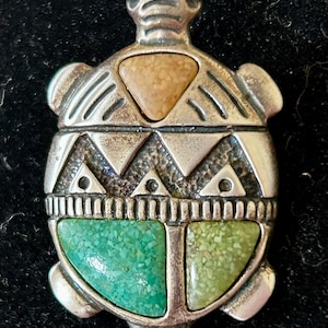 Mexican Sterling turtle pendant/pin