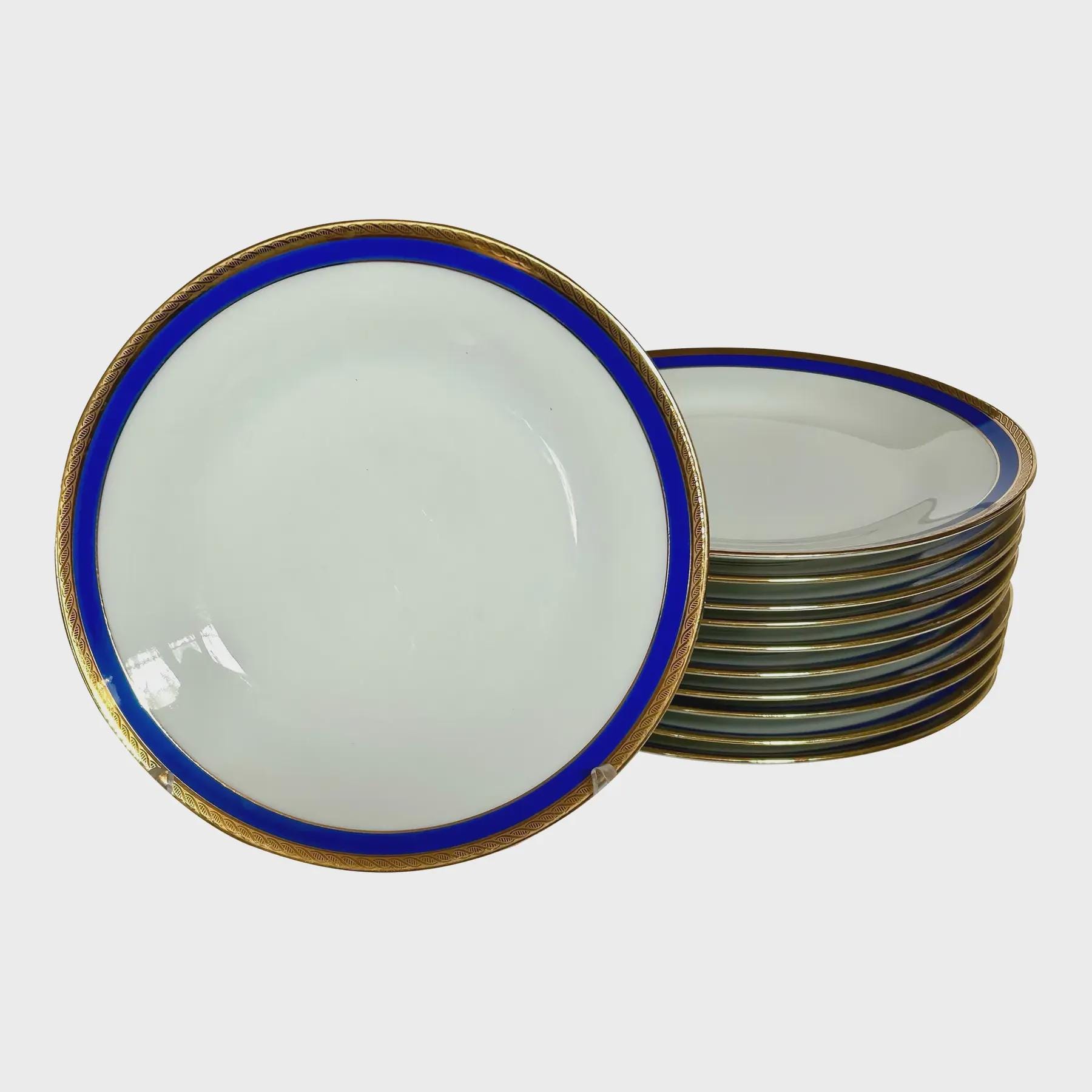 Richard Ginori Palermo Blue Salad Plates - Set of 9 - Etsy