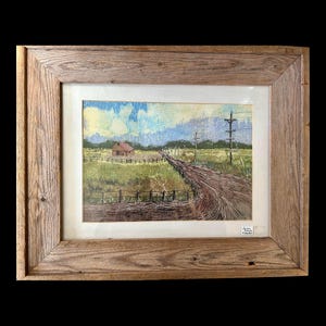 Stitched Framed Fabric Art