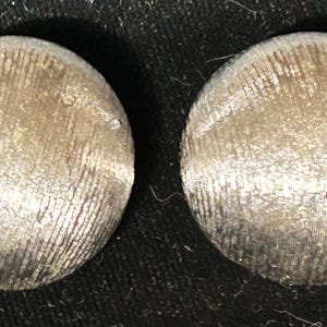Monet Brushed Silver Dome Button Clip On Earrings