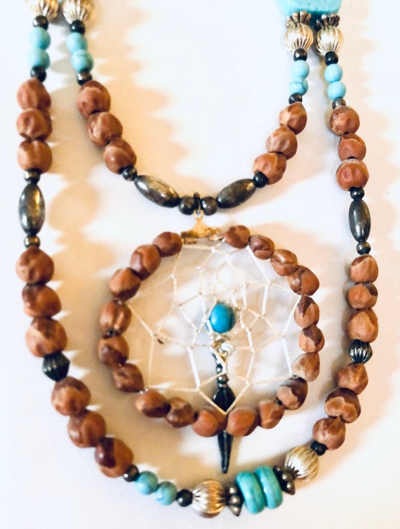 Native American dream catcher necklace - image 1