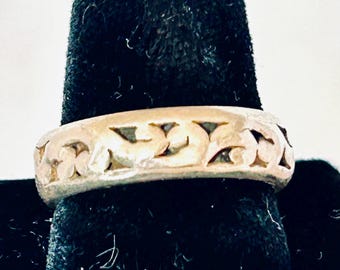 Sterling Stacker Ring, Size 7 3/4