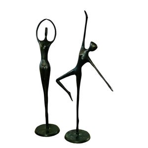 Large Bronze Ballet Sculptures by Bodrul Khalique (1978–2013), Pair