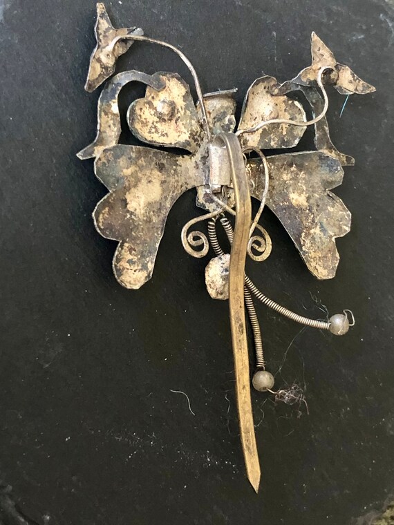 Antique Chinese Kingfisher Hairpin - image 3