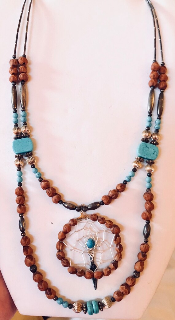 Native American dream catcher necklace - image 2
