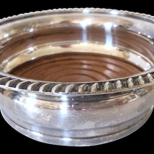 English Silver Champagne/Wine Coaster