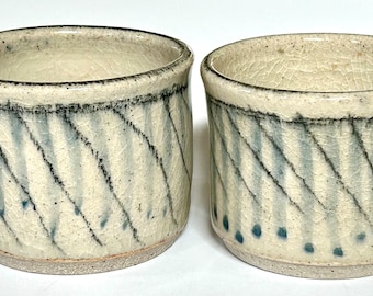 Ceramic Mid Century Mugs, Set of 5
