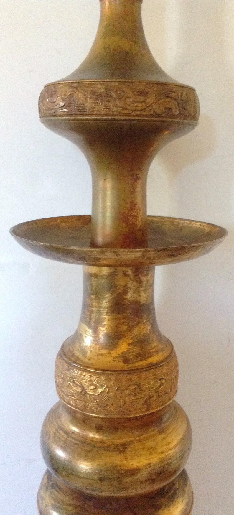 Vintage Marbro Egyptian Revival Brass Lamp Etsy UK