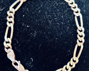 Italian 7.75” Chain Linked Sterling Bracelet  925